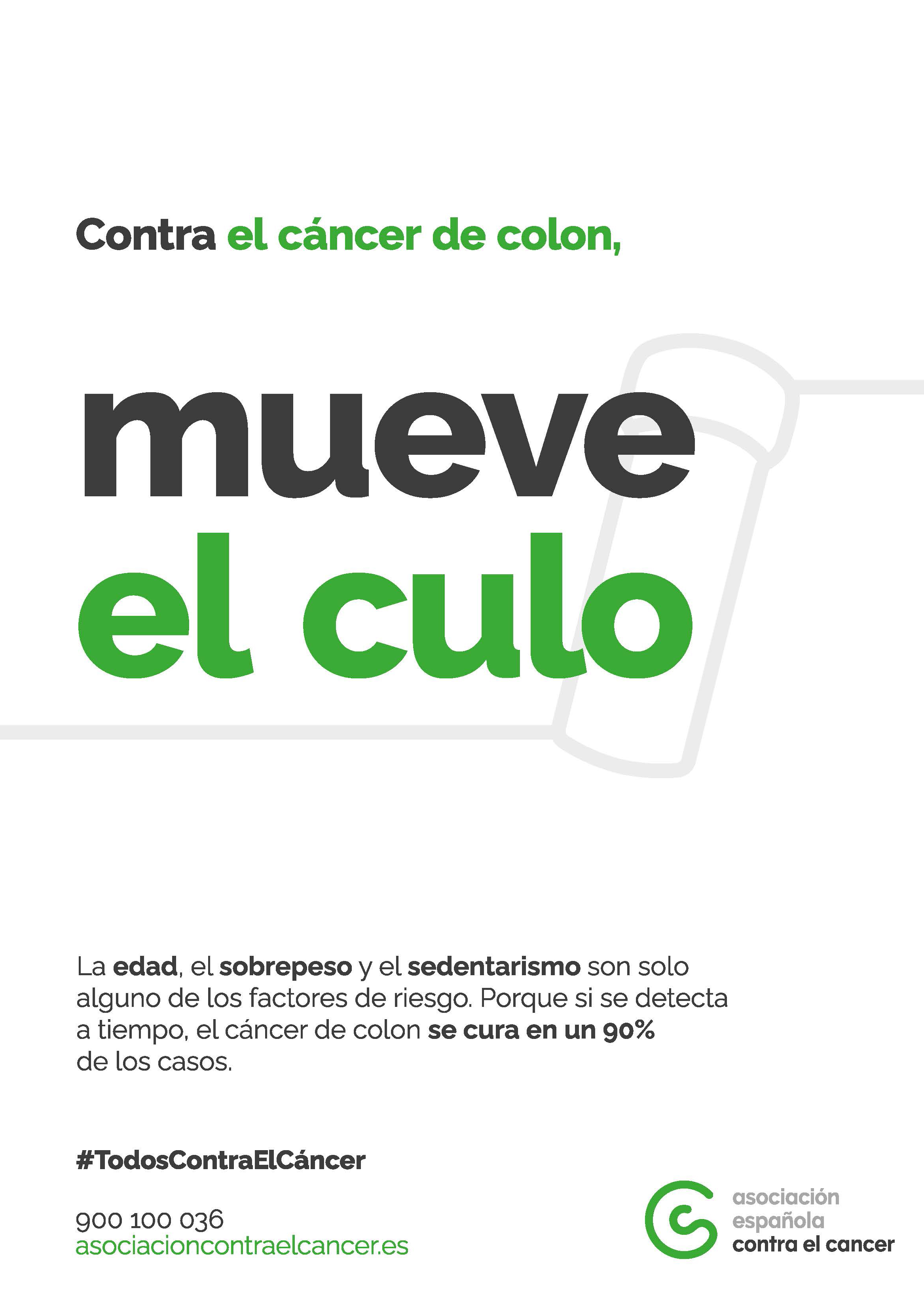 Cartel contra el cancer de colon Mueve el Culo
