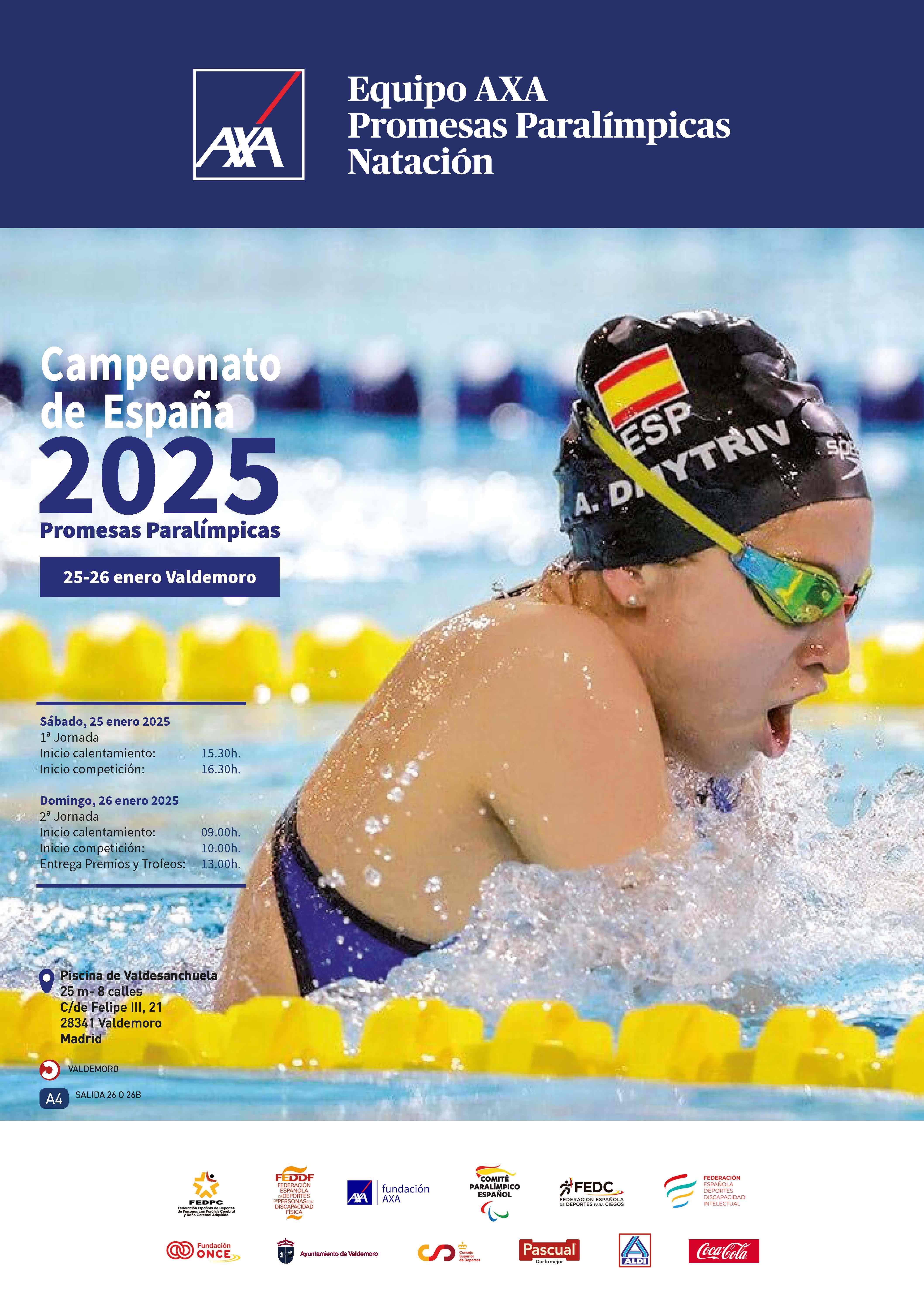 Cartel del evento de natación