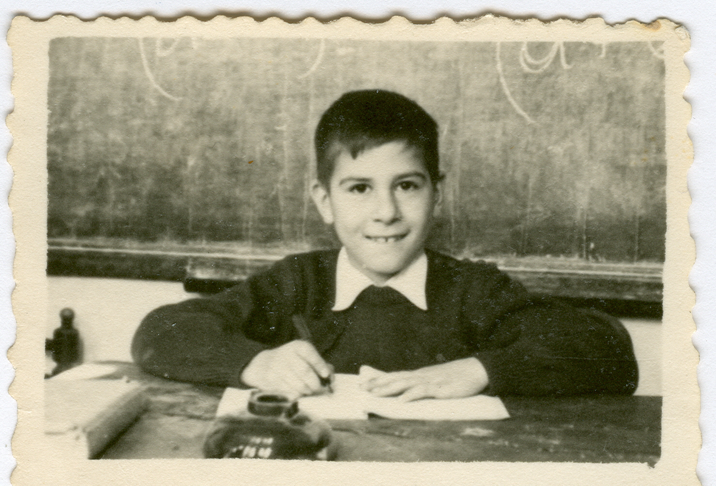 Retrato de Juan Torrejón en la escuela de Don Primitivo.