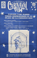 Primer cartel de Carnaval de la democracia, Valdemoro, 1984