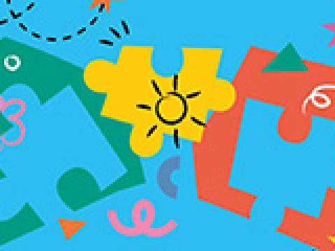 Cartel fiesta del autismo pequeño