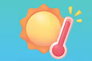 Sol y un termómetro 