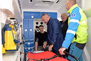 Interior de la nueva ambulancia en Valdemoro