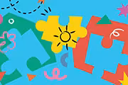 Cartel fiesta del autismo pequeño